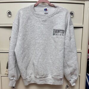 Russell Athletic Light Gray Hunter College Men's Crewneck Sweater